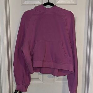 Lululemon Athletica Pink Cropped Scuba Long Sleeve Sweatshirt